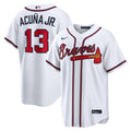 Atlanta Braves Ronald Acuña Jr. Nike White Home Replica Jersey product image 1, provided for visual reference and product
