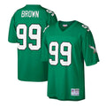 Philadelphia Eagles Jerome Brown Mitchell & Ness Kelly Green Big & Tall 1990 Retired Player Replica Jersey product image 1,