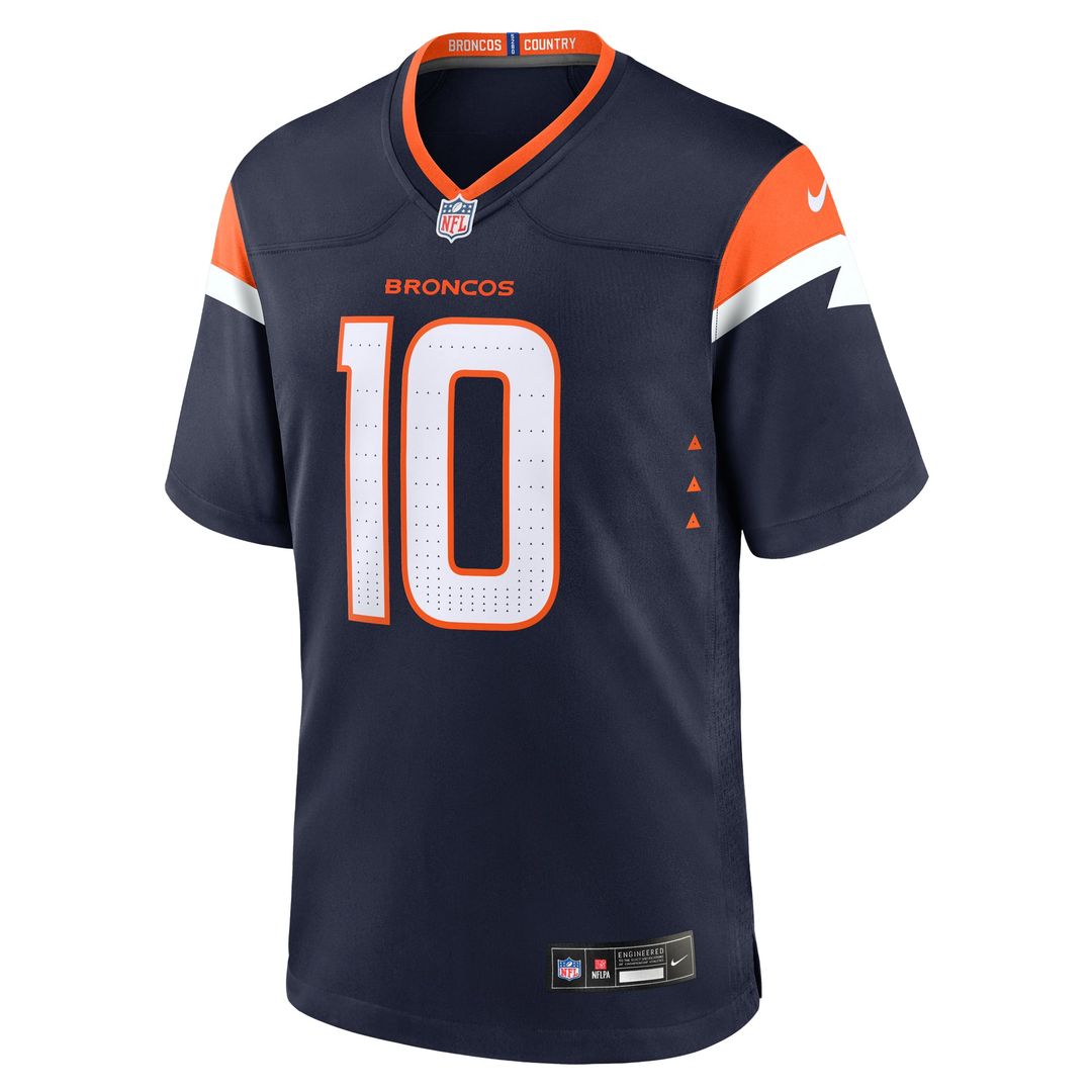 Denver Broncos Bo Nix Nike Orange Player Game Jersey product image 22, provided for visual reference and product detail