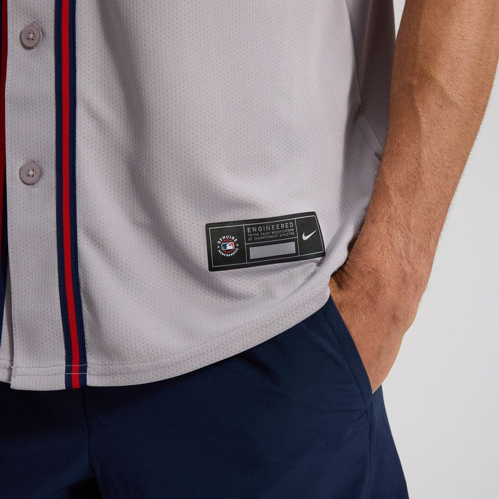 Atlanta Braves Ozzie Albies Nike Gray Road Limited Player Jersey product image 8, provided for visual reference and product