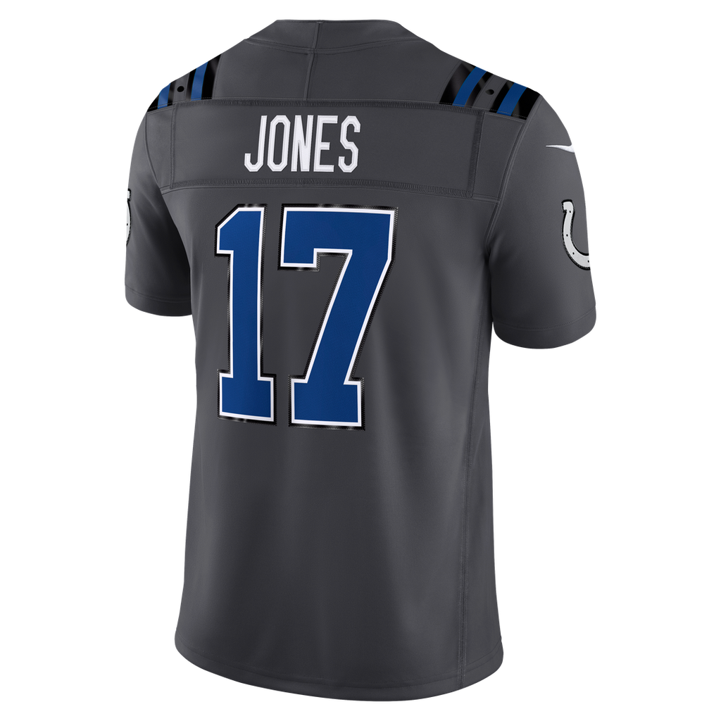 Indianapolis Colts Daniel Jones Nike Anthracite 2026 Rivalries Collection Stitched Limited Jersey product image 3, provided