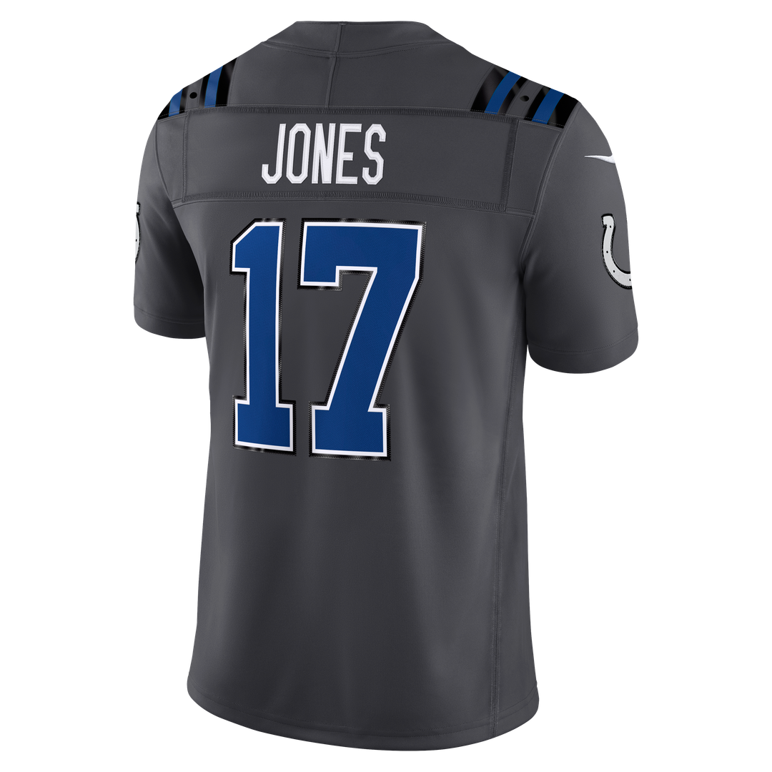 Indianapolis Colts Daniel Jones Nike Anthracite 2026 Rivalries Collection Stitched Limited Jersey product image 3, provided