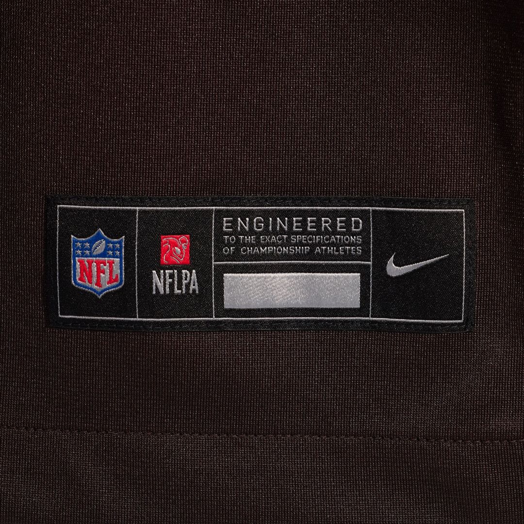 Cleveland Browns Dawand Jones Nike Brown Team Game Jersey product image 6, provided for visual reference and product detail