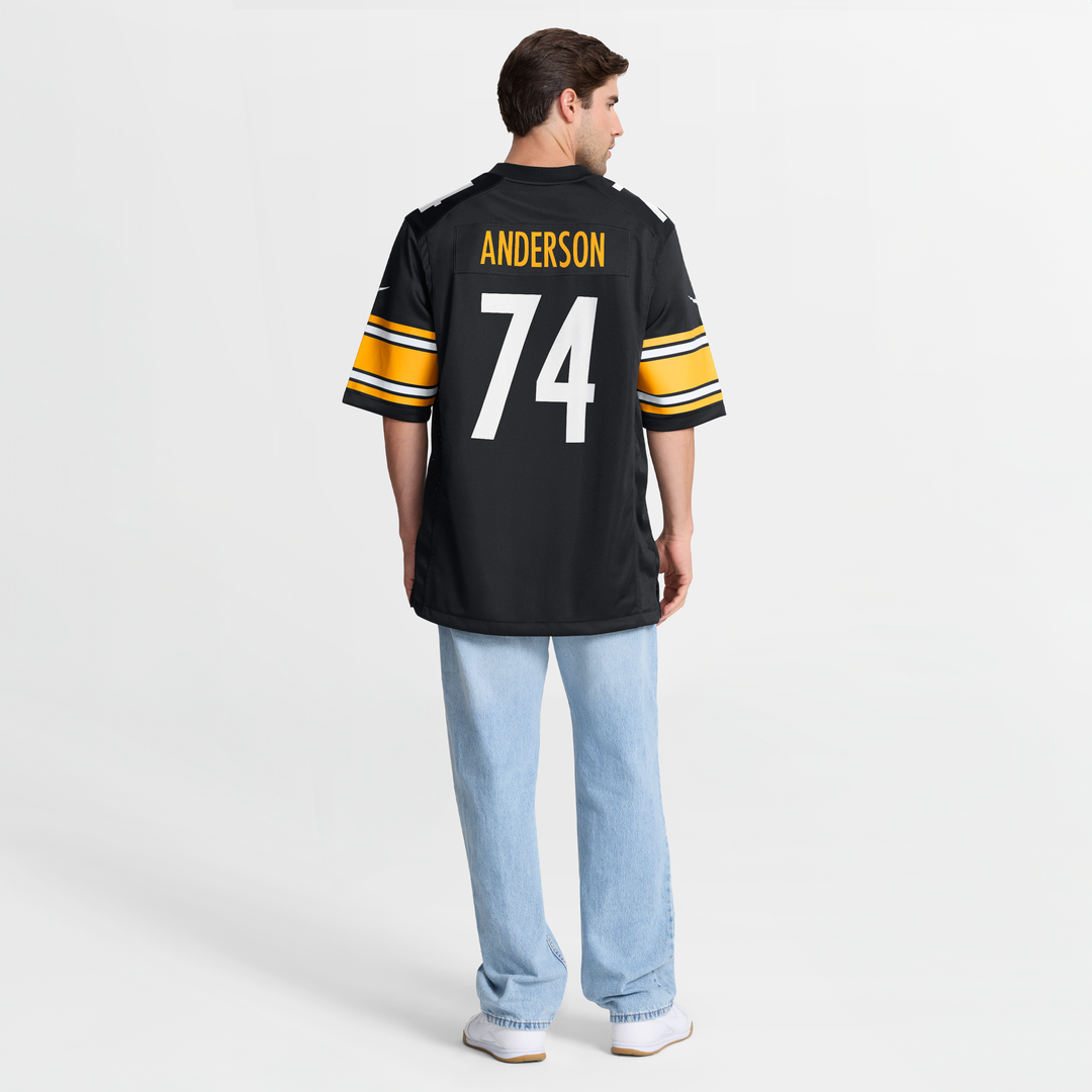 Pittsburgh Steelers Spencer Anderson Nike Black Game Jersey product image 8, provided for visual reference and product