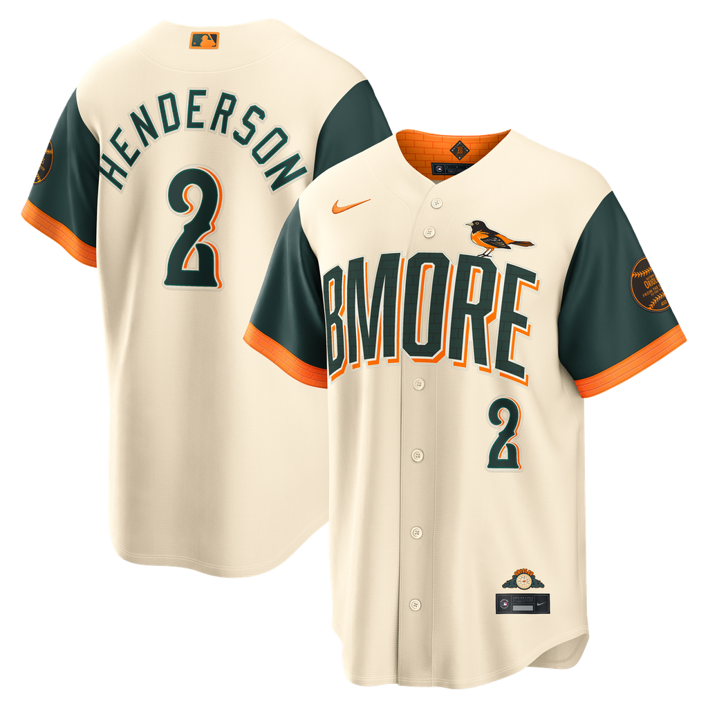 Baltimore Orioles Gunnar Henderson Nike Cream 2026 City Connect Stadium Jersey product image 1, provided for visual