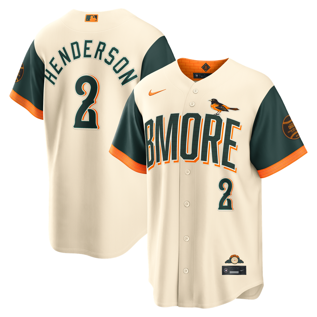 Baltimore Orioles Gunnar Henderson Nike Cream 2026 City Connect Stadium Jersey product image 1, provided for visual