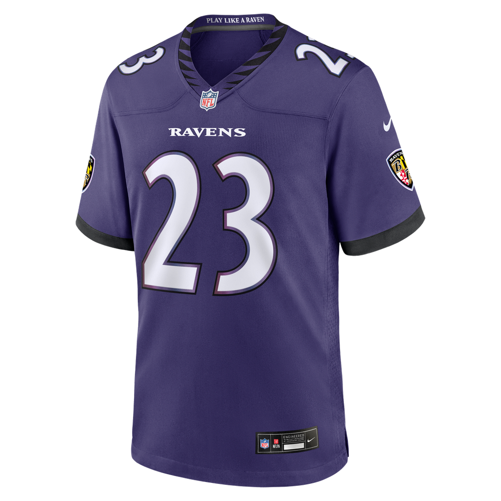 Baltimore Ravens Adam Randall Nike Purple Team Game Jersey product image 2, provided for visual reference and product detail