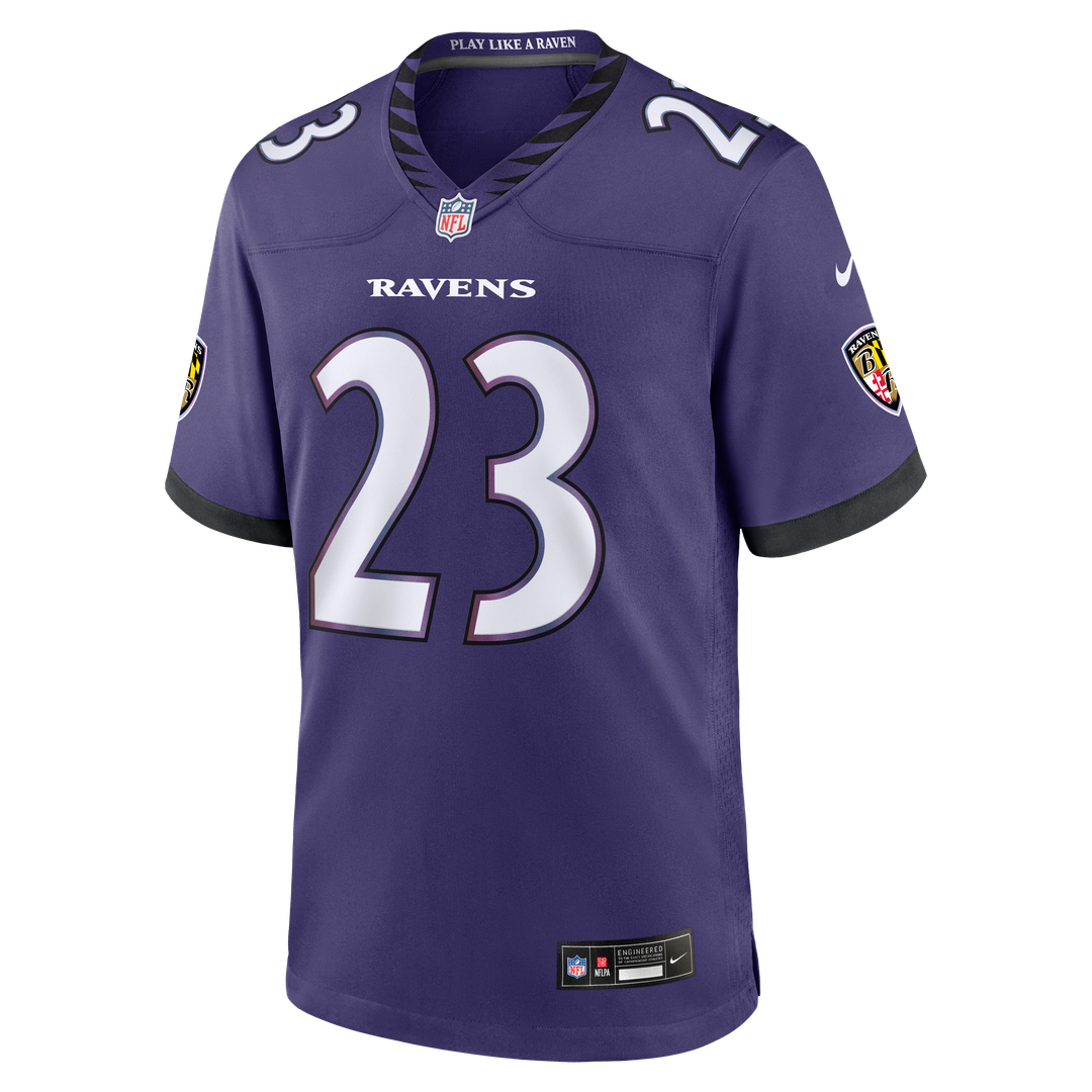 Baltimore Ravens Adam Randall Nike Purple Team Game Jersey product image 2, provided for visual reference and product detail