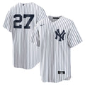 New York Yankees Giancarlo Stanton Nike White Home Replica Player Jersey product image 1, provided for visual reference and