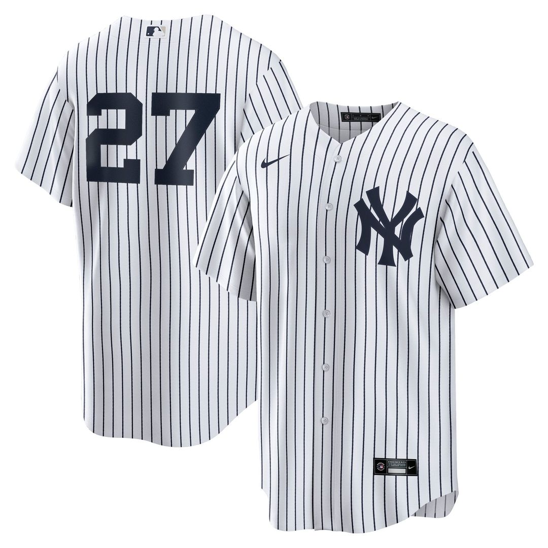 New York Yankees Giancarlo Stanton Nike White Home Replica Player Jersey product image 1, provided for visual reference and