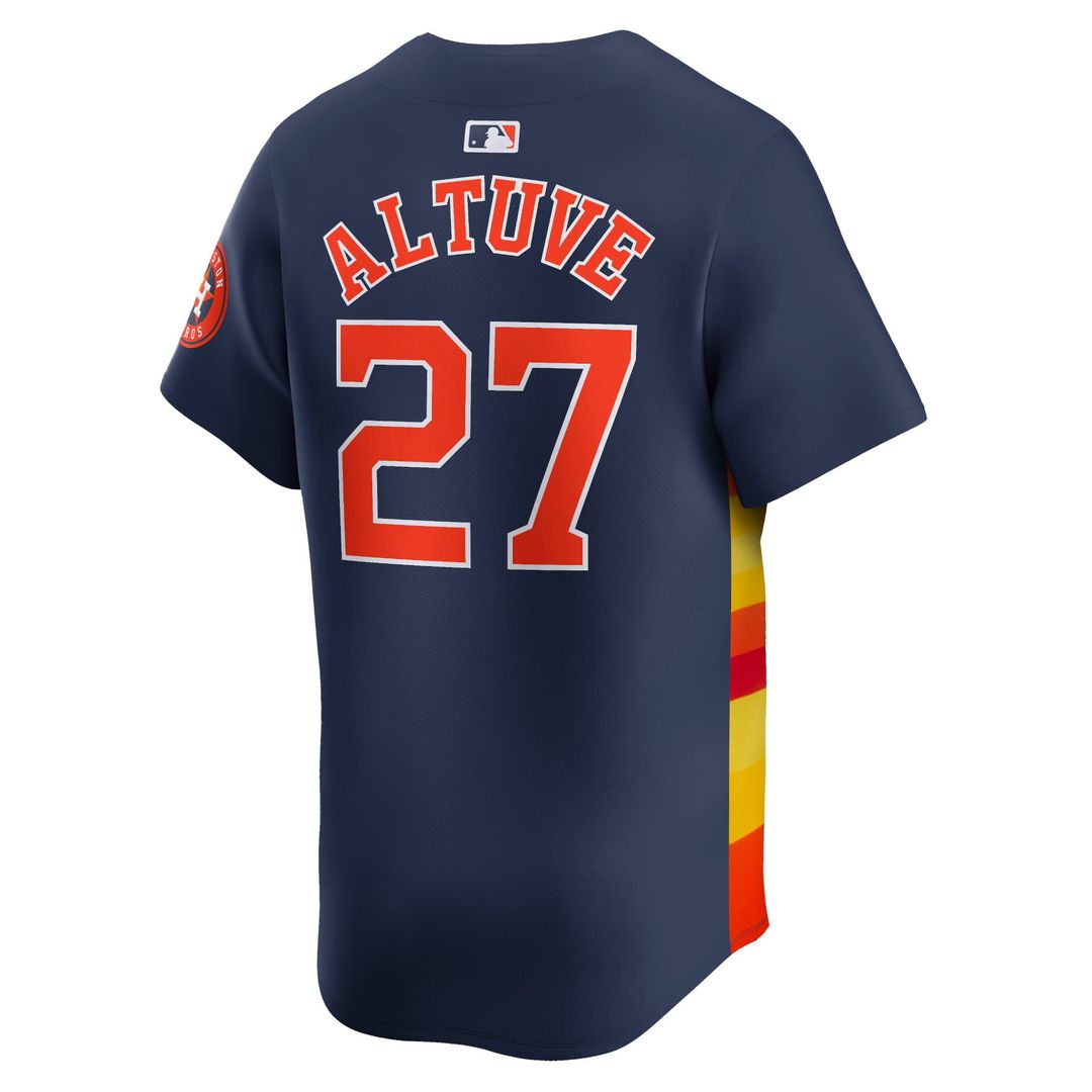 Houston Astros Jose Altuve Nike Navy Alternate Limited Player Jersey product image 3, provided for visual reference and