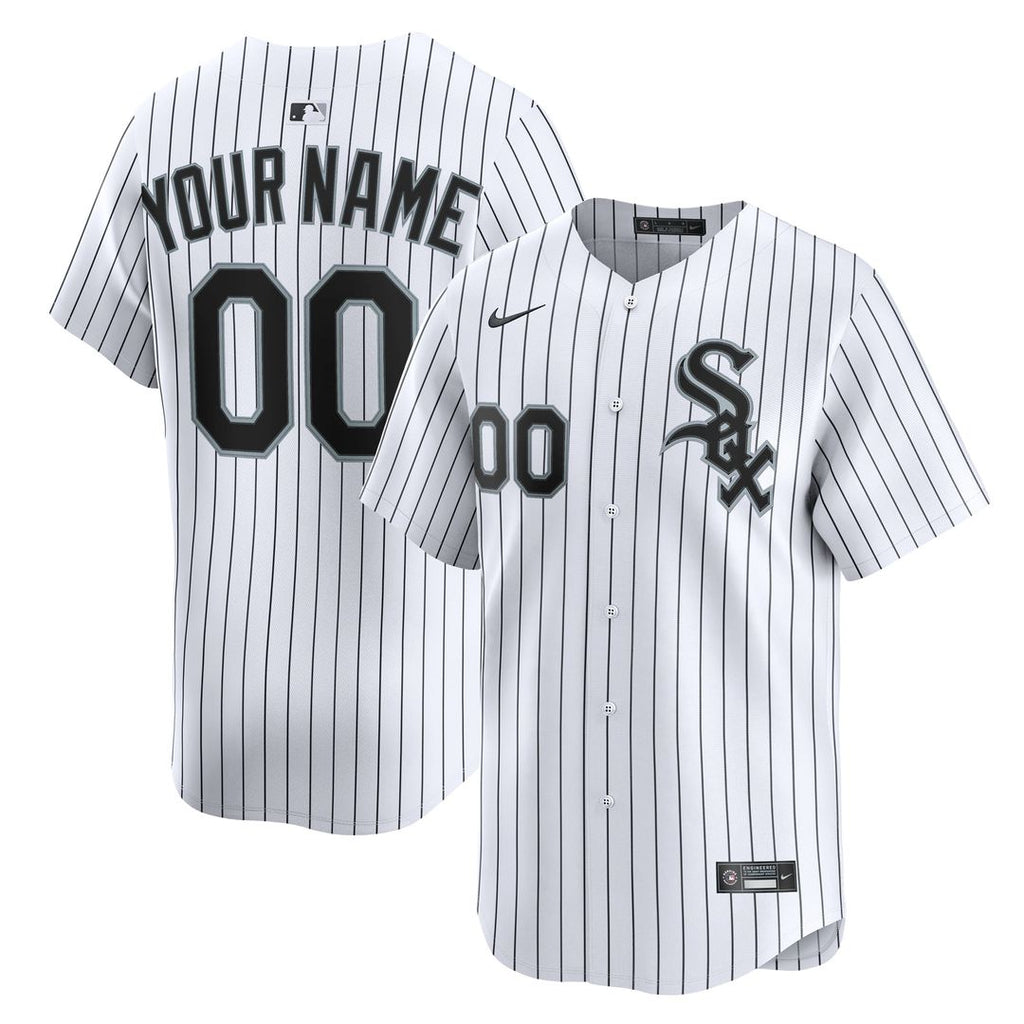 Chicago White Sox Nike White Home Limited Custom Jersey product image 1, provided for visual reference and product detail