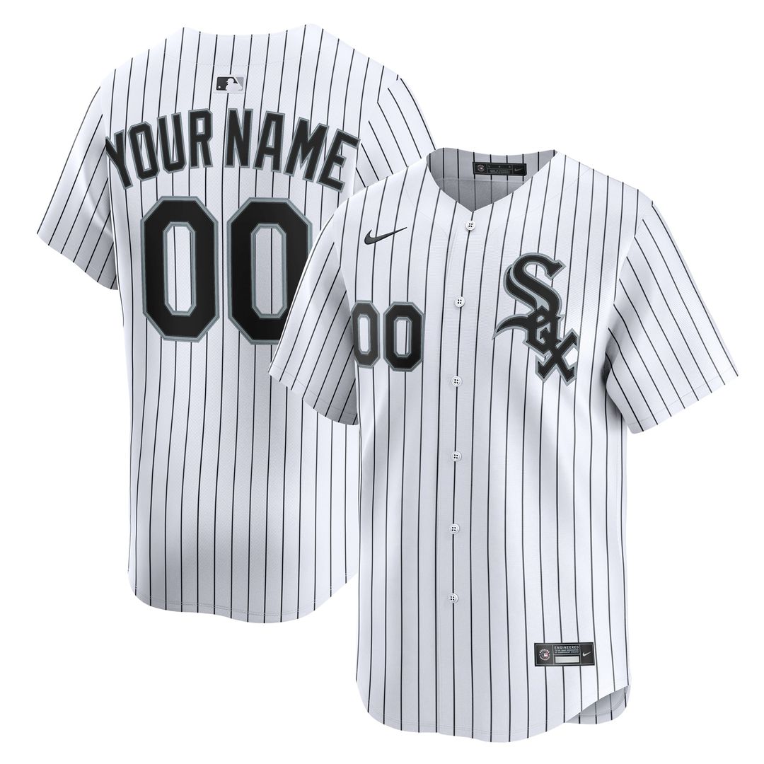 Chicago White Sox Nike White Home Limited Custom Jersey product image 1, provided for visual reference and product detail