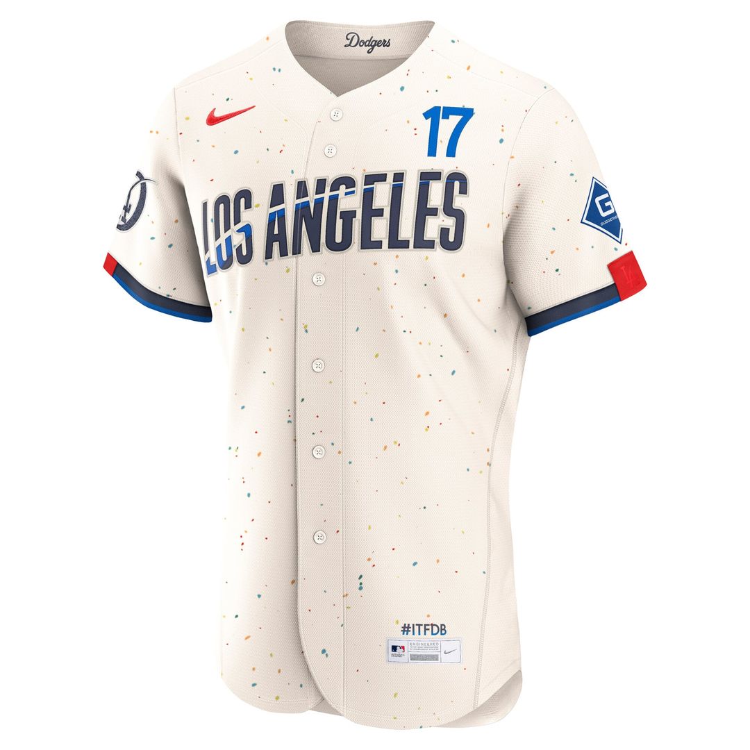 Los Angeles Dodgers Shohei Ohtani Nike Cream City Connect Authentic Sponsor Patch Jersey product image 2, provided for