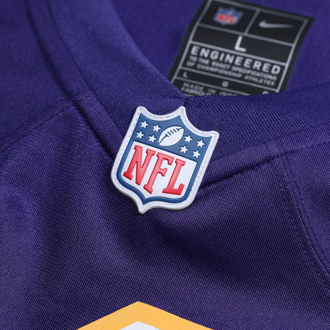 Minnesota Vikings Jordan Addison Nike White Away Game Jersey product image 10, provided for visual reference and product