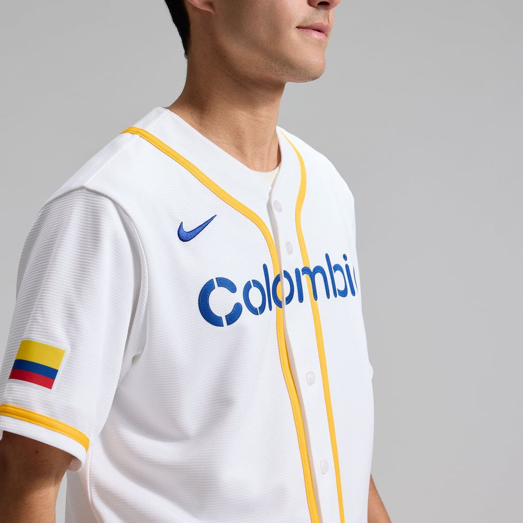 Colombia Baseball Nike White 2026 World Baseball Classic Home Stadium Jersey product image 2, provided for visual reference