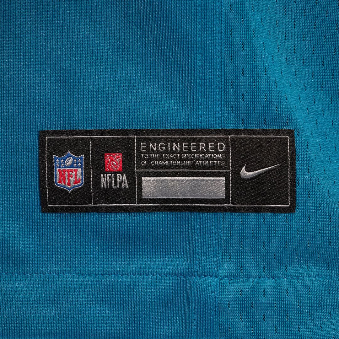 Jacksonville Jaguars Trevor Lawrence Nike Teal Game Jersey product image 6, provided for visual reference and product detail