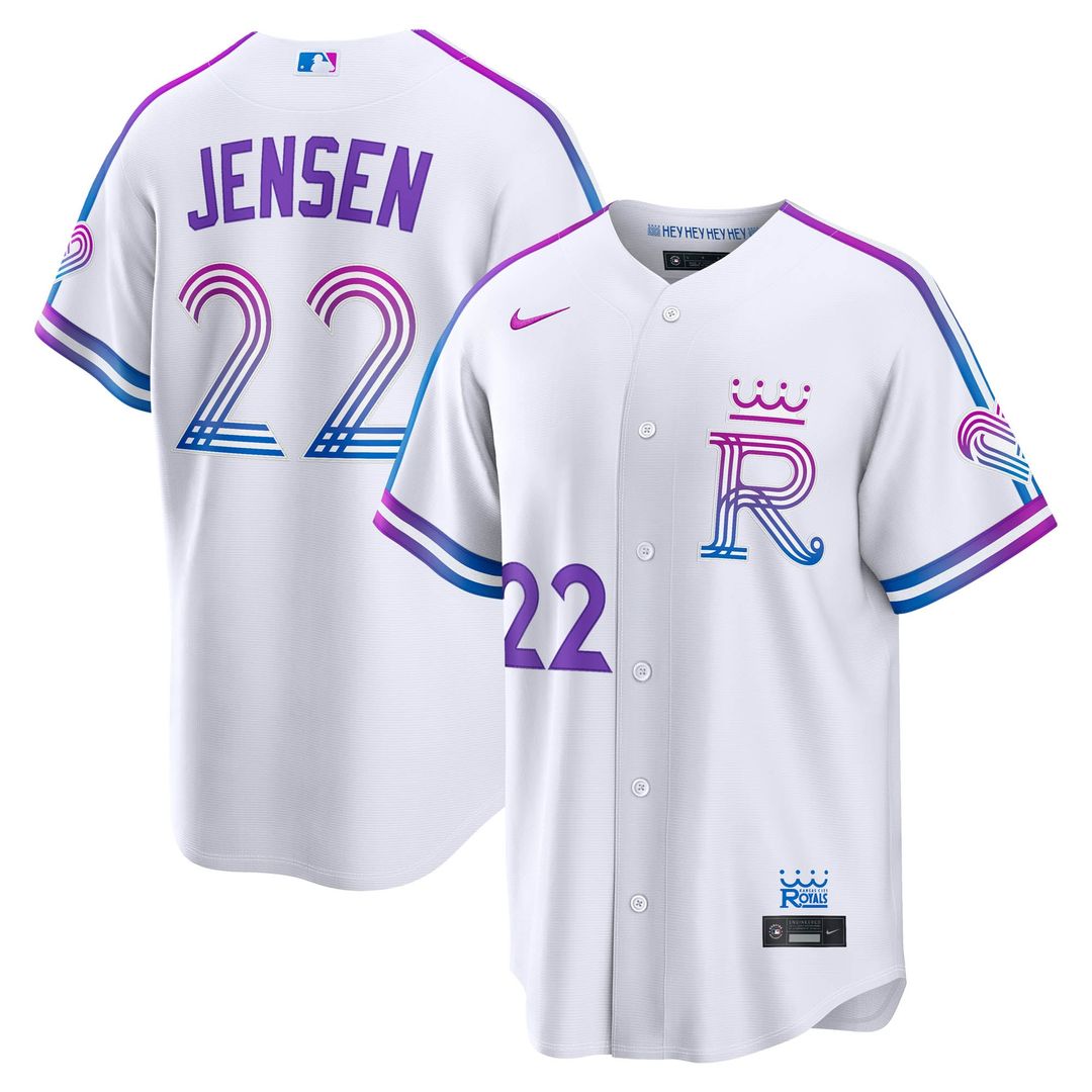 Kansas City Royals Carter Jensen Nike White 2026 City Connect Stadium Jersey product image 1, provided for visual reference