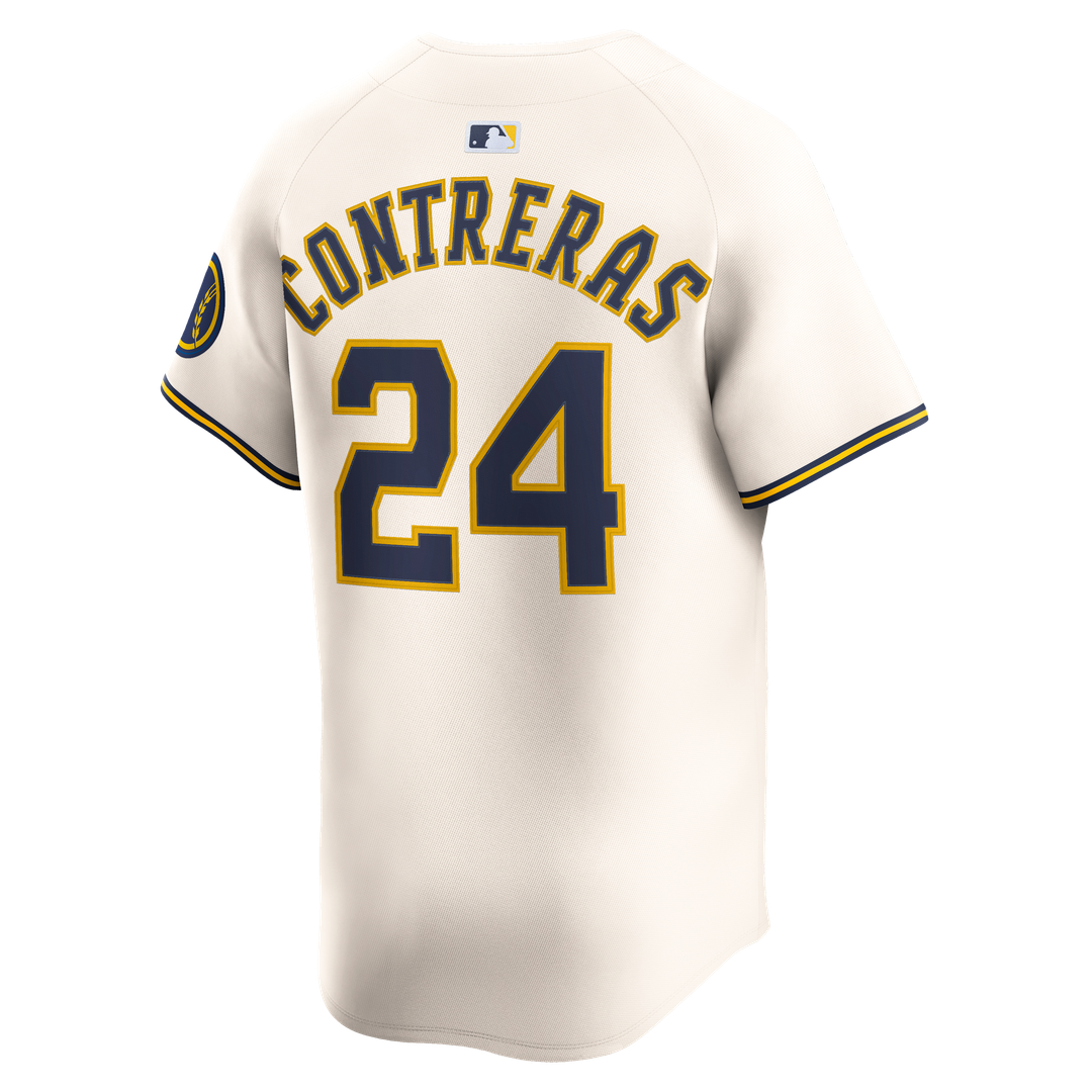 Milwaukee Brewers William Contreras Nike Cream Home Limited Player Jersey product image 7, provided for visual reference and
