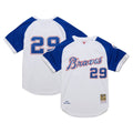 Atlanta Braves John Smoltz Mitchell & Ness White 2004 Cooperstown Collection Authentic Throwback Jersey product image 1,