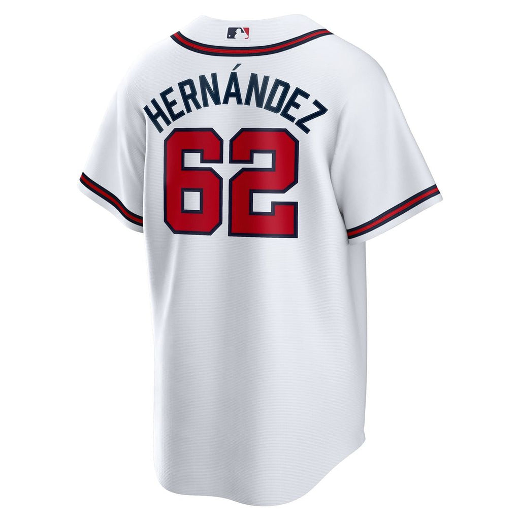 Atlanta Braves Daysbel Hernandez Nike White Home Replica Jersey product image 3, provided for visual reference and product