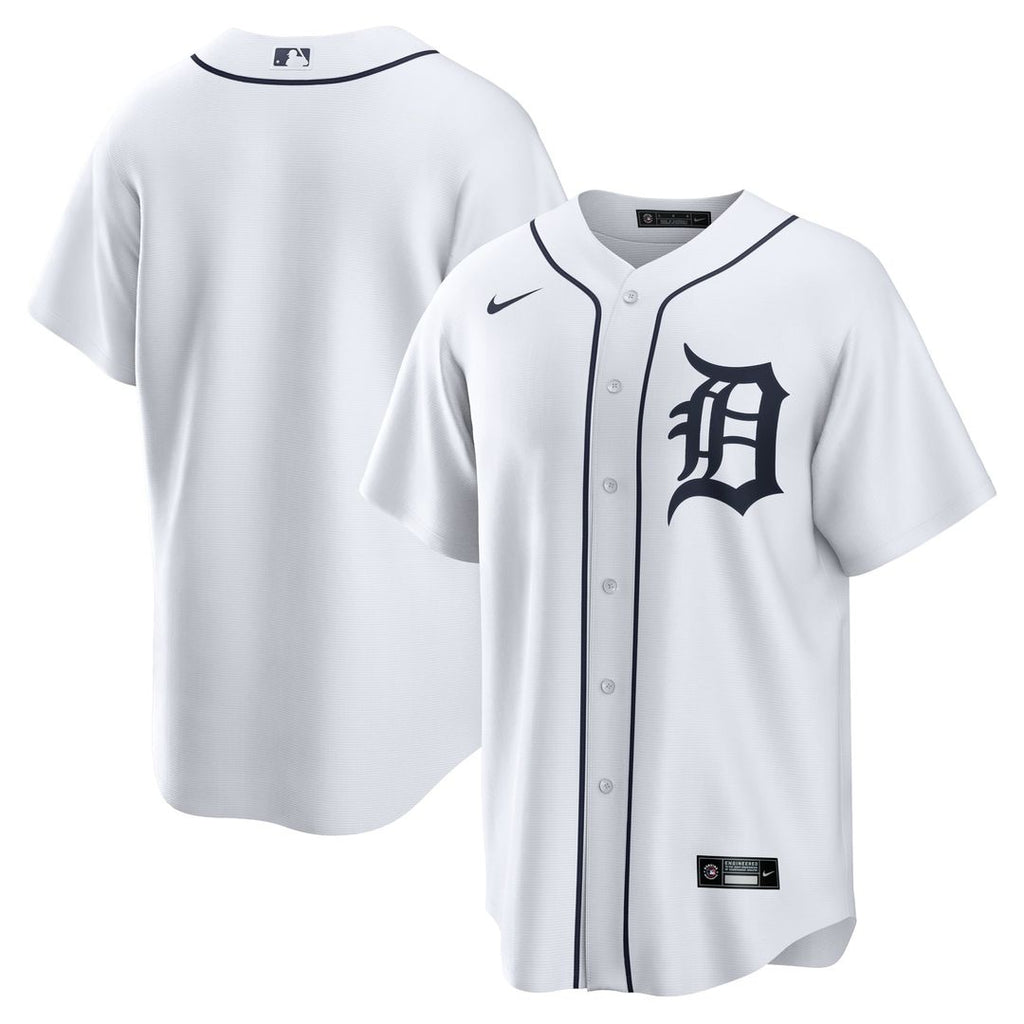 Detroit Tigers Nike White Home Replica Team Jersey product image 1, provided for visual reference and product detail review