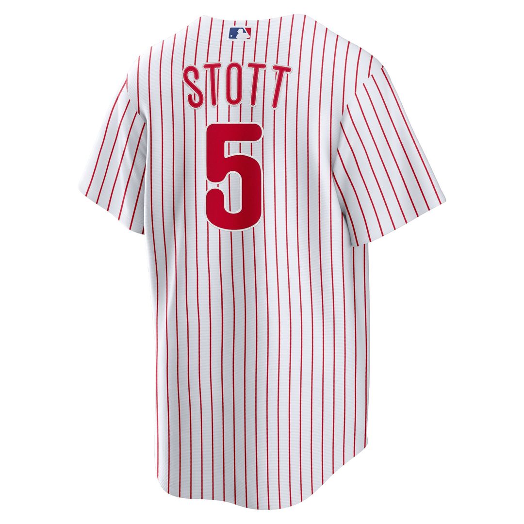 Philadelphia Phillies Bryson Stott Nike White Replica Player Jersey product image 3, provided for visual reference and
