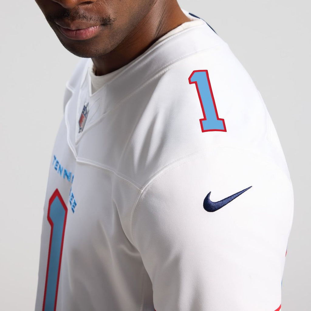 Tennessee Titans Cameron Ward Nike Light Blue Team Vapor F.U.S.E. Stitched Limited Jersey product image 34, provided for