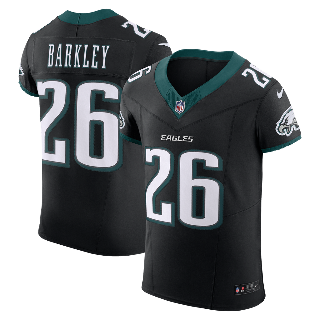 Philadelphia Eagles Saquon Barkley Nike Black Alternate Vapor F.U.S.E. Elite Jersey product image 1, provided for visual