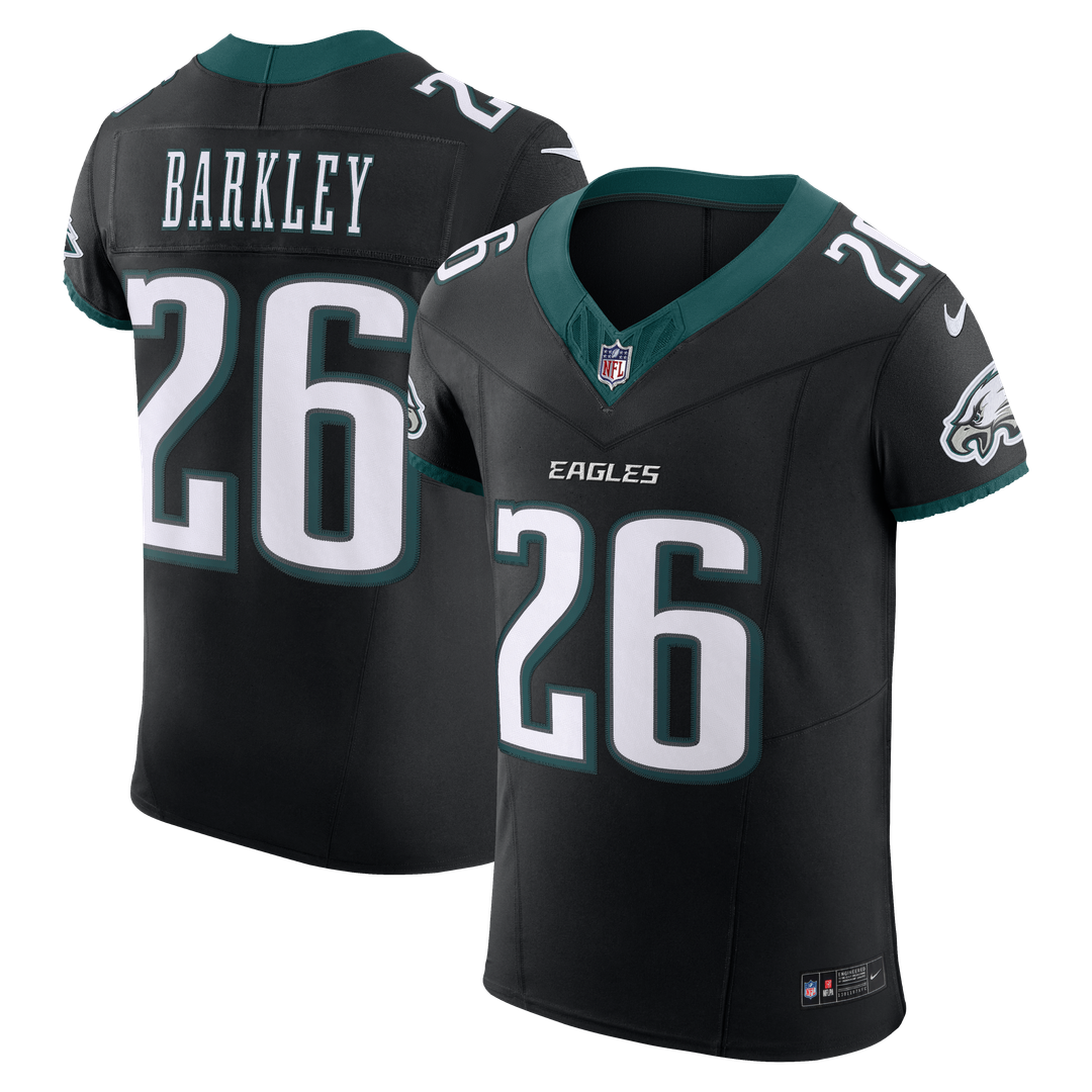 Philadelphia Eagles Saquon Barkley Nike Black Alternate Vapor F.U.S.E. Elite Jersey product image 1, provided for visual
