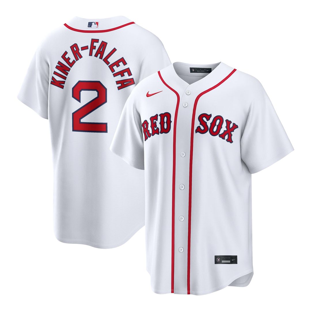 Boston Red Sox Isiah Kiner-Falefa Nike White Home Replica Jersey product image 1, provided for visual reference and product