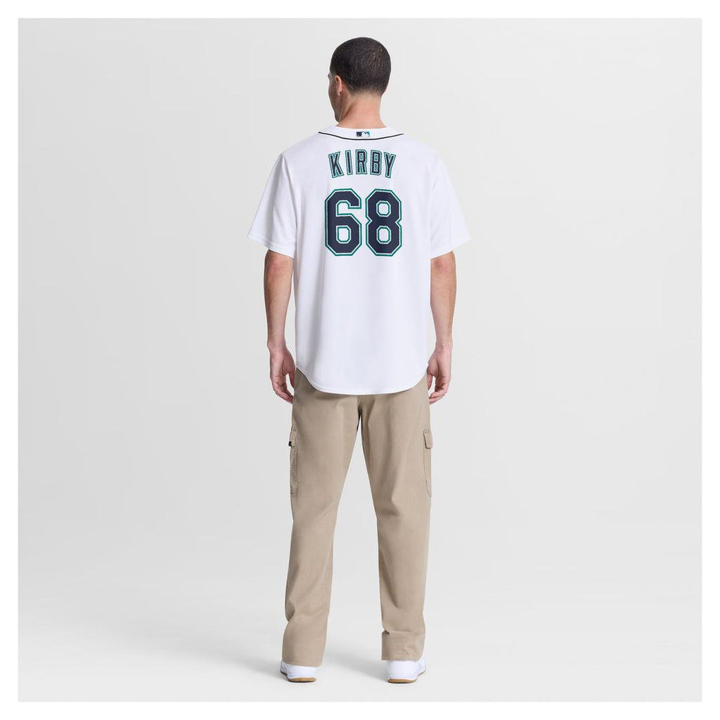 Seattle Mariners George Kirby Nike White Home Replica Jersey product image 5, provided for visual reference and product