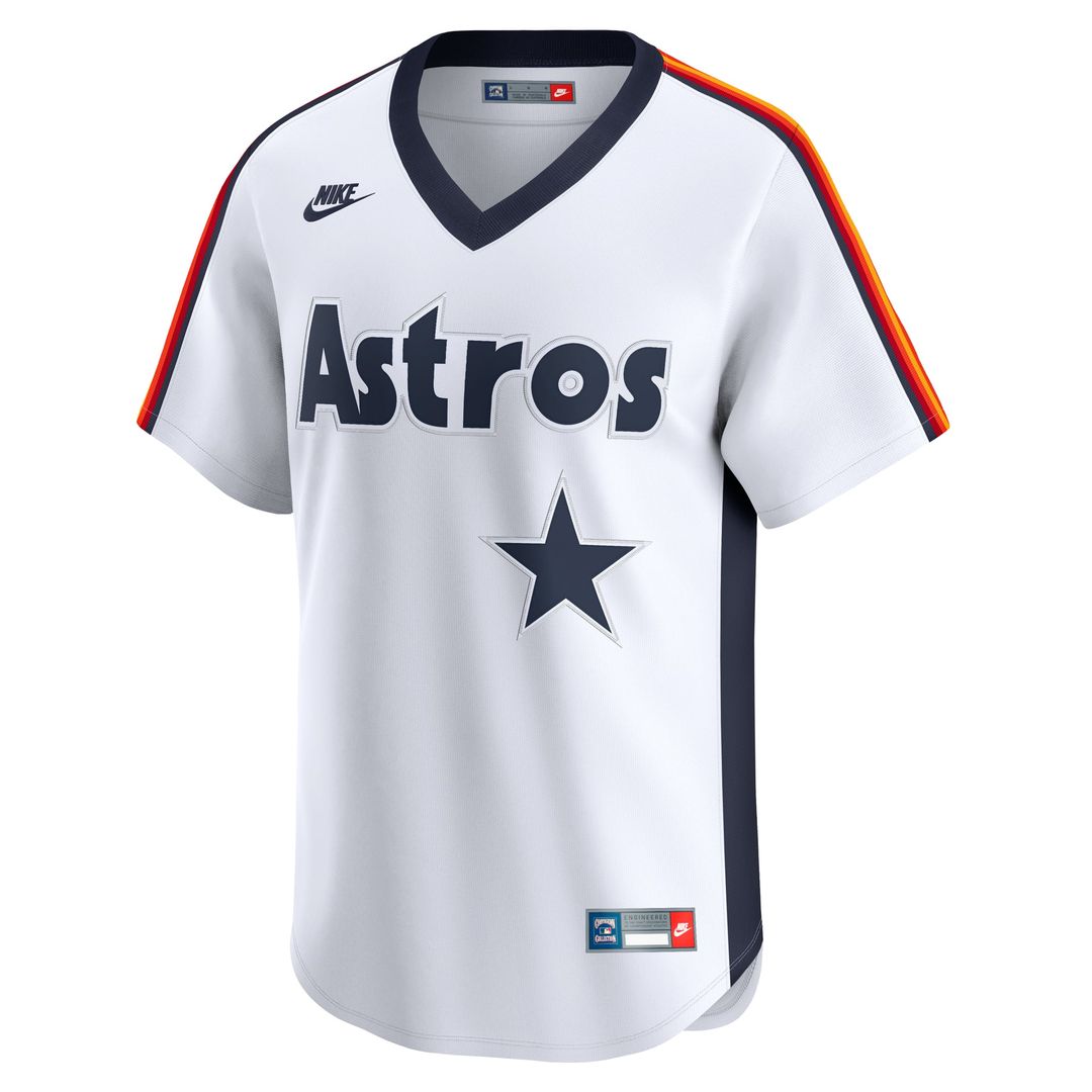 Houston Astros Nolan Ryan Nike White Throwback Cooperstown Collection Limited Jersey product image 2, provided for visual