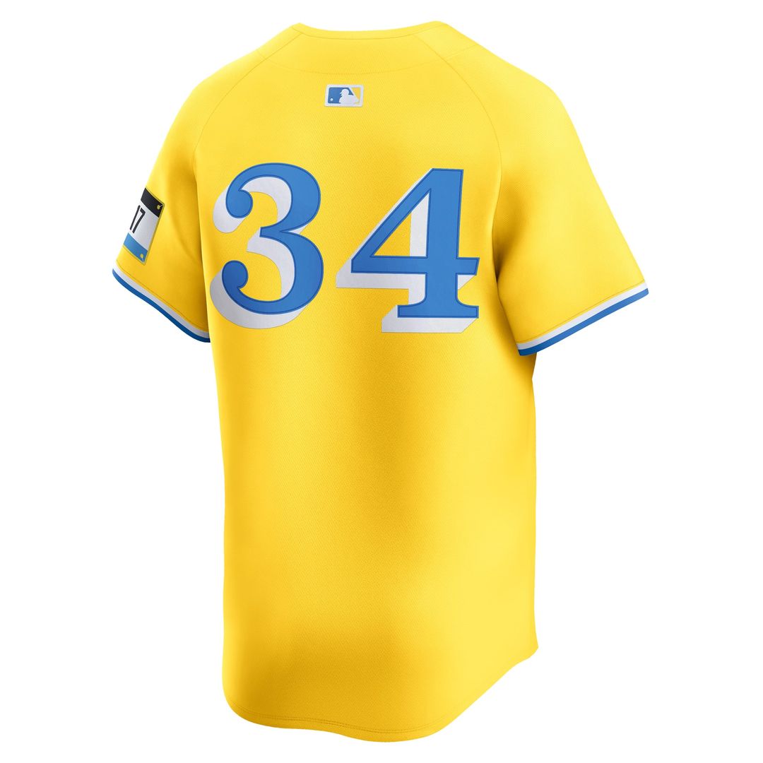Boston Red Sox David Ortiz Nike Yellow Alternate 3 Limited Player Jersey product image 3, provided for visual reference and
