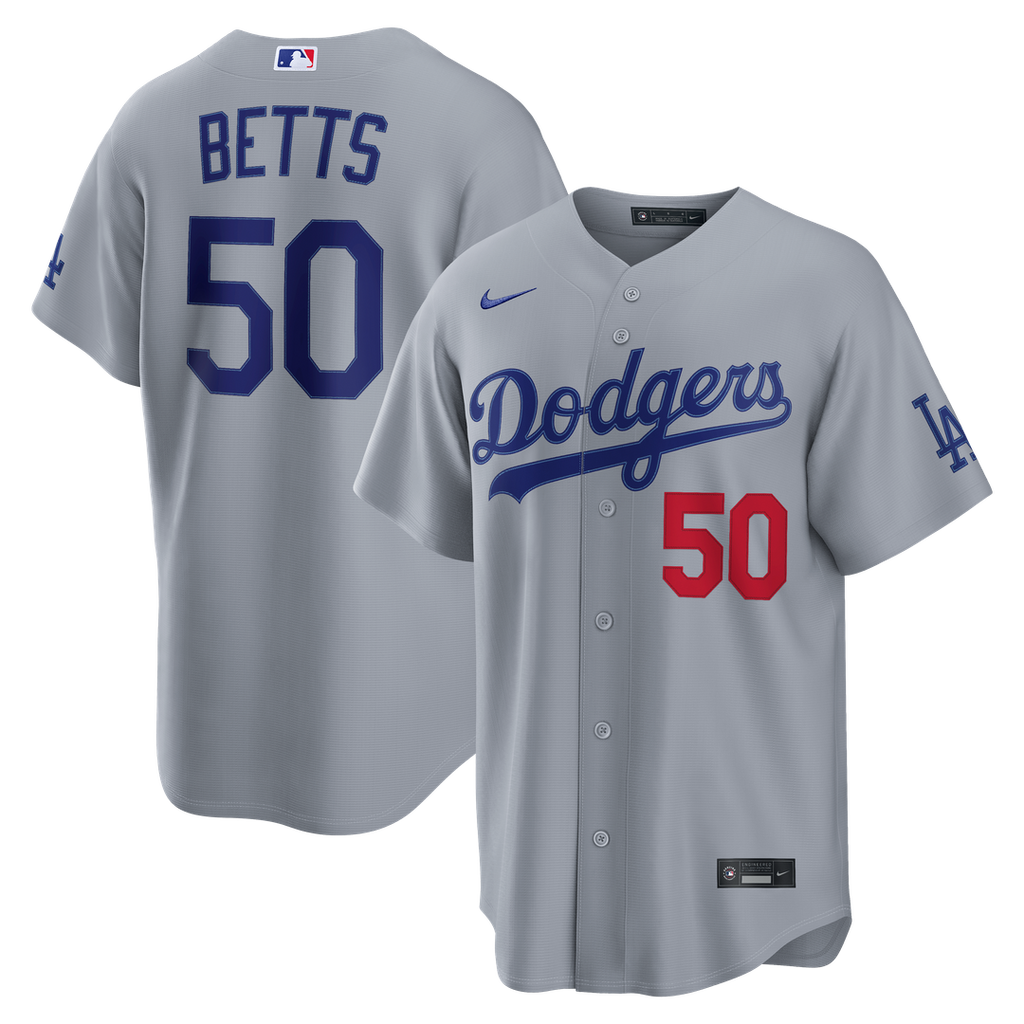 Los Angeles Dodgers Mookie Betts Nike White Home Stadium Jersey product image 7, provided for visual reference and product
