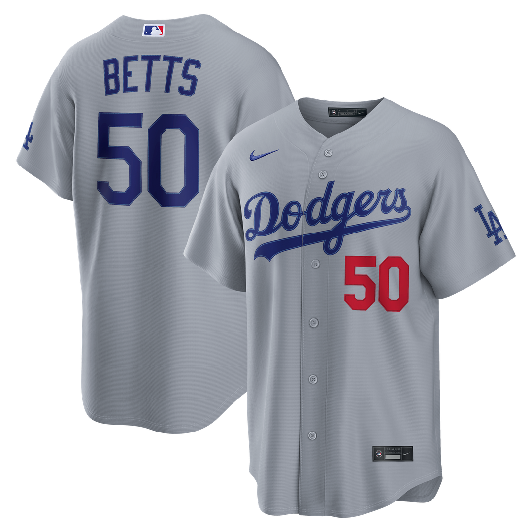 Los Angeles Dodgers Mookie Betts Nike White Home Stadium Jersey product image 7, provided for visual reference and product