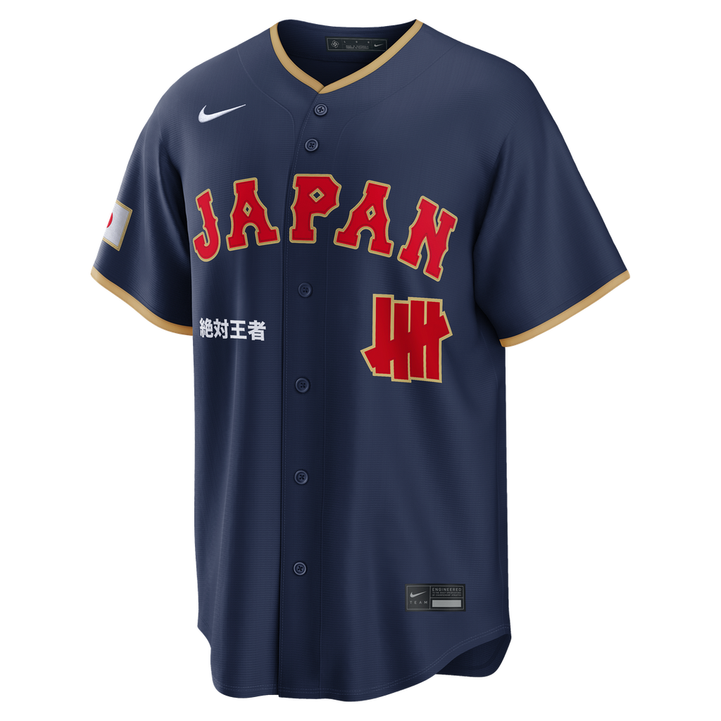 Japan Baseball Nike x Undefeated Navy 2026 World Baseball Classic Stadium Jersey product image 2, provided for visual