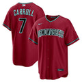 Arizona Diamondbacks Corbin Carroll Nike Crimson Alternate 2 Replica Jersey product image 1, provided for visual reference