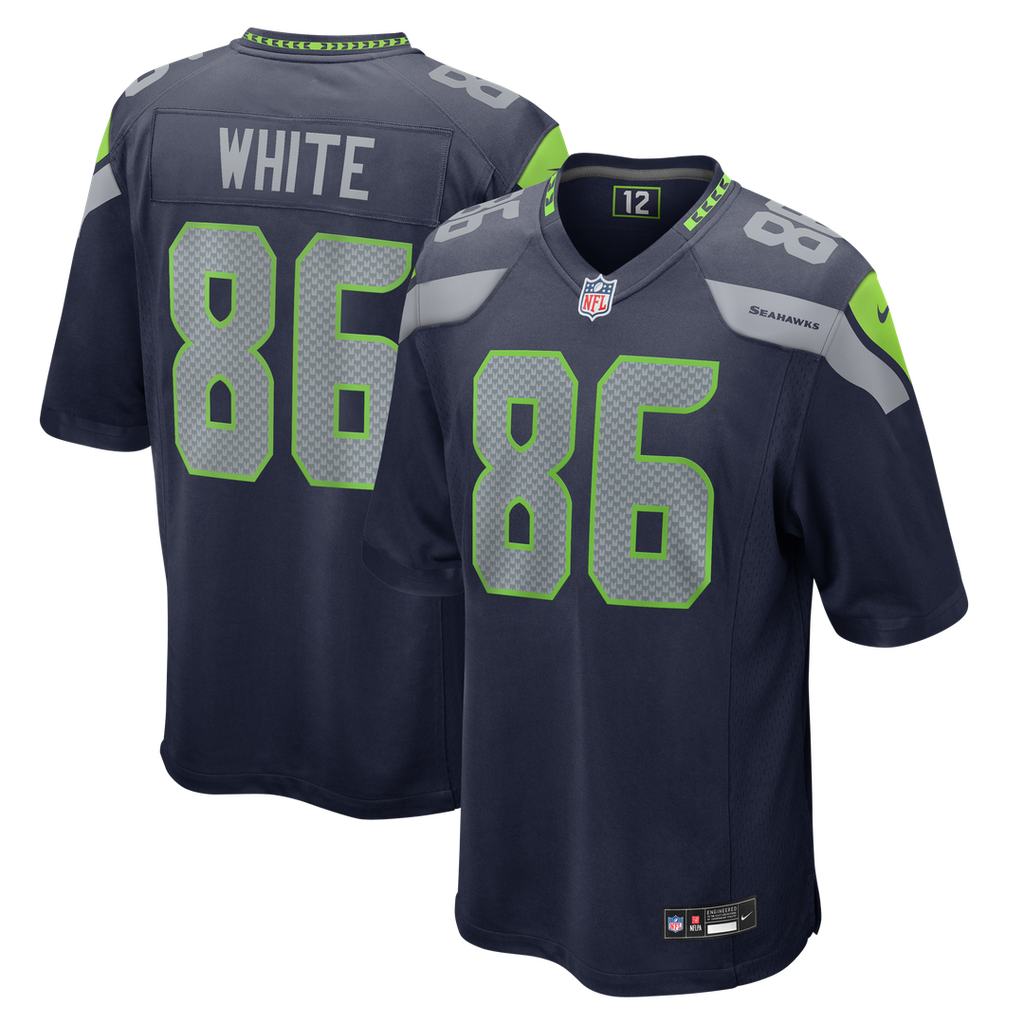 Seattle Seahawks Ricky White Nike College Navy Team Game Jersey product image 1, provided for visual reference and product