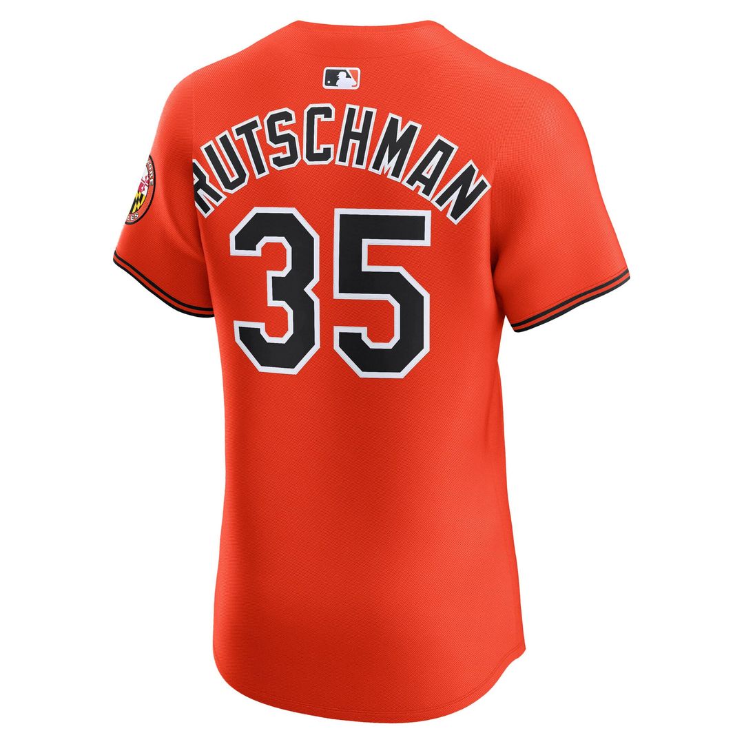 Baltimore Orioles Adley Rutschman Nike White Home Elite Jersey product image 9, provided for visual reference and product
