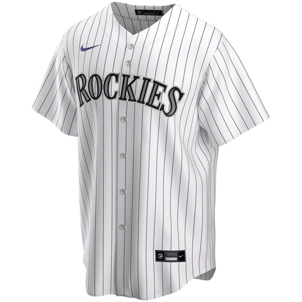 Colorado Rockies Nike White Home Replica Custom Jersey product image 2, provided for visual reference and product detail
