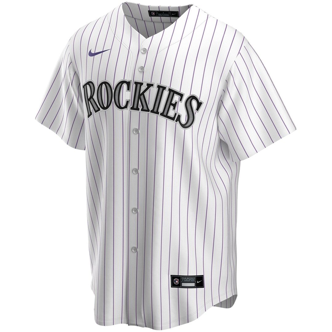 Colorado Rockies Nike White Home Replica Custom Jersey product image 2, provided for visual reference and product detail