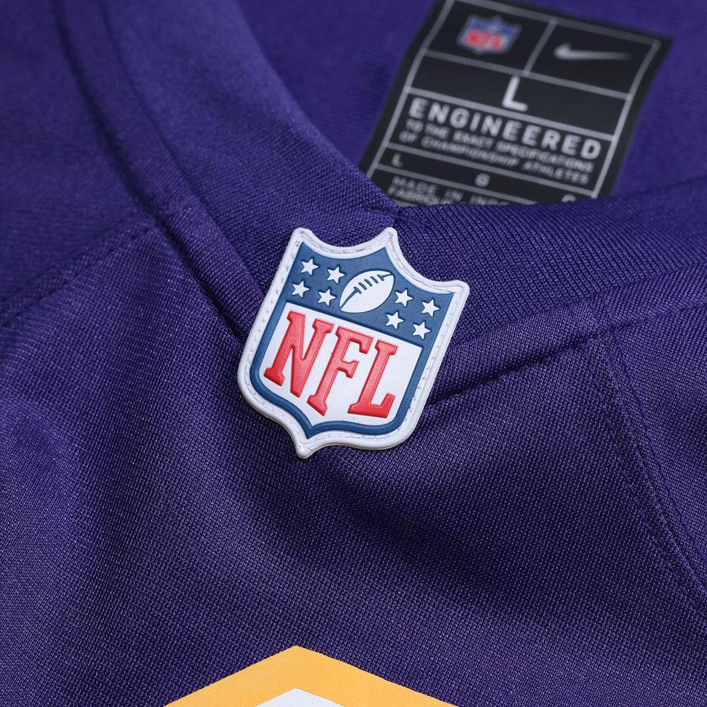 Minnesota Vikings J.J. McCarthy Nike Purple 2nd Alternate Player Game Jersey product image 10, provided for visual reference