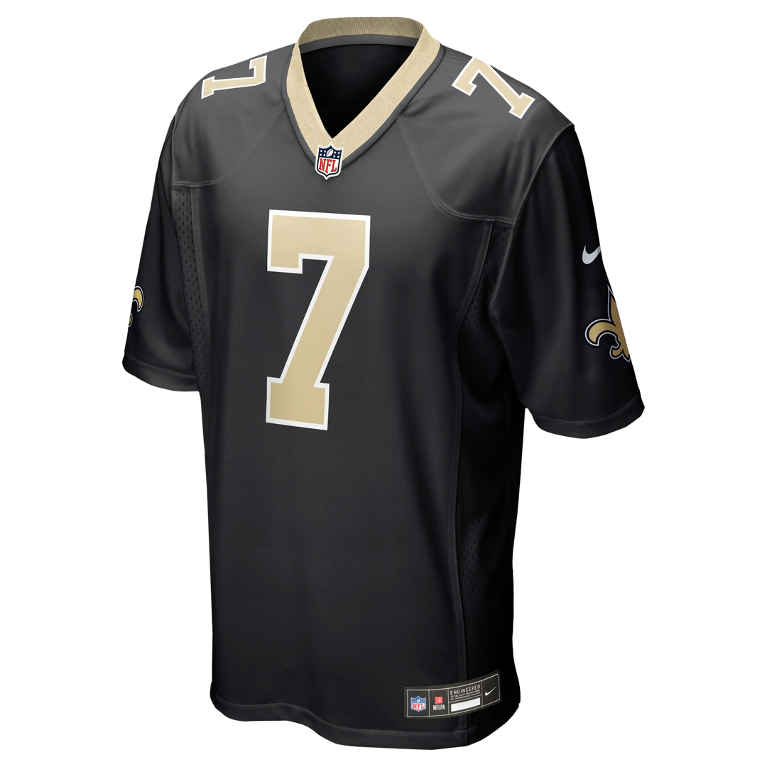 New Orleans Saints Taysom Hill Nike Black Game Jersey product image 2, provided for visual reference and product detail