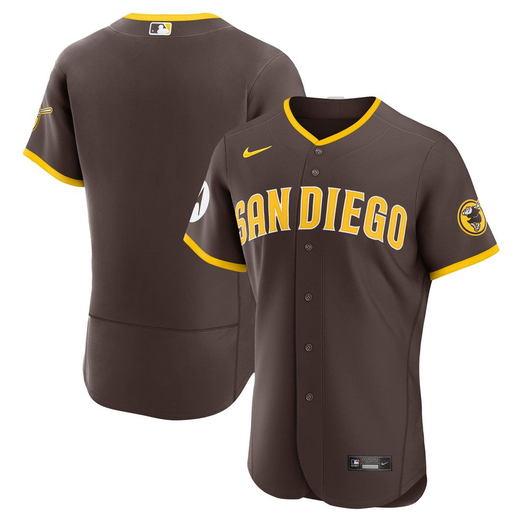 San Diego Padres Nike Khaki Alternate Sponsor Patch Authentic Jersey product image 7, provided for visual reference and