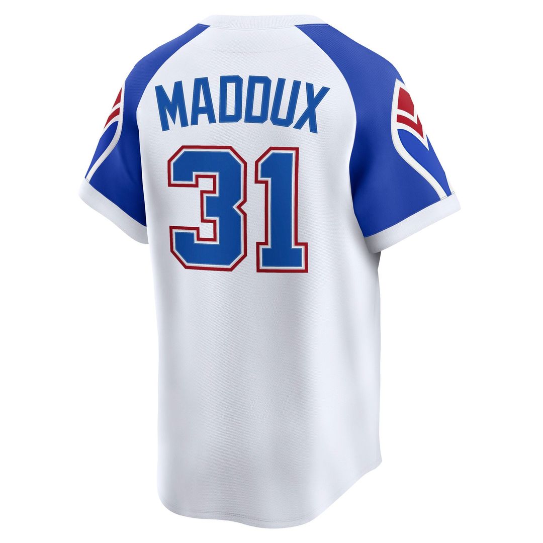 Atlanta Braves Greg Maddux Nike White Throwback Cooperstown Collection Limited Jersey product image 3, provided for visual