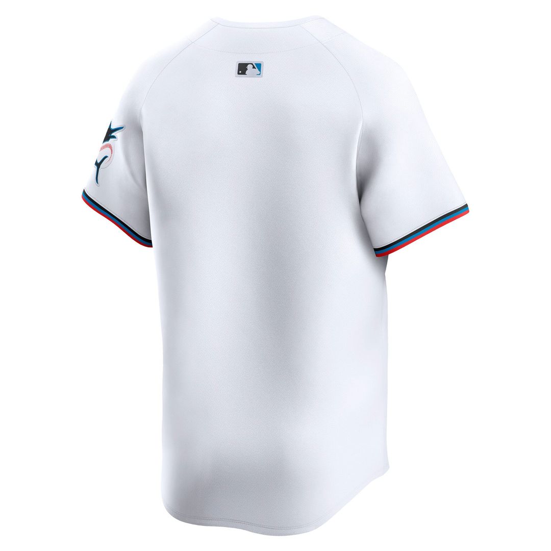 Miami Marlins Nike White Home Replica Team Jersey product image 6, provided for visual reference and product detail review