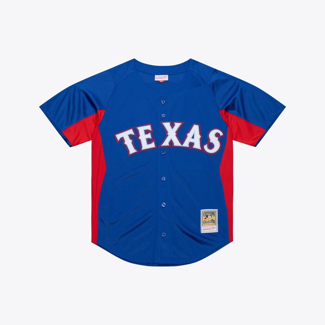 Texas Rangers Adrian Beltre Mitchell & Ness Royal Cooperstown Mesh Batting Practice Button-Up Jersey product image 1,