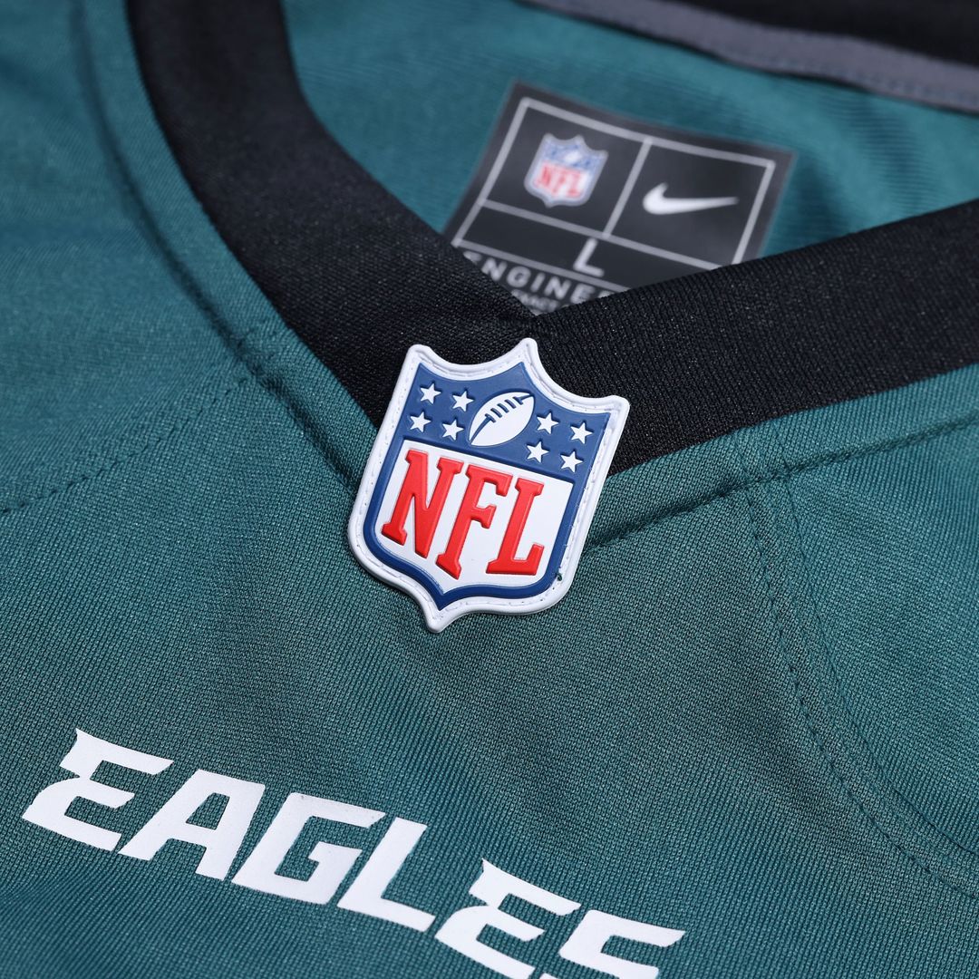 Philadelphia Eagles Cooper DeJean Nike Green Game Jersey product image 4, provided for visual reference and product detail