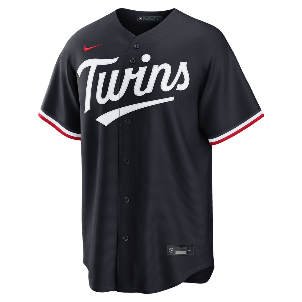 Minnesota Twins Nike Navy Alternate Replica Jersey product image 5, provided for visual reference and product detail review